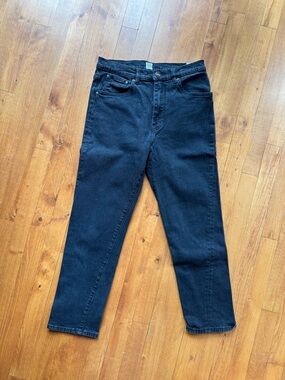 Toteme Washed Black High-Rise Straight Jeans
